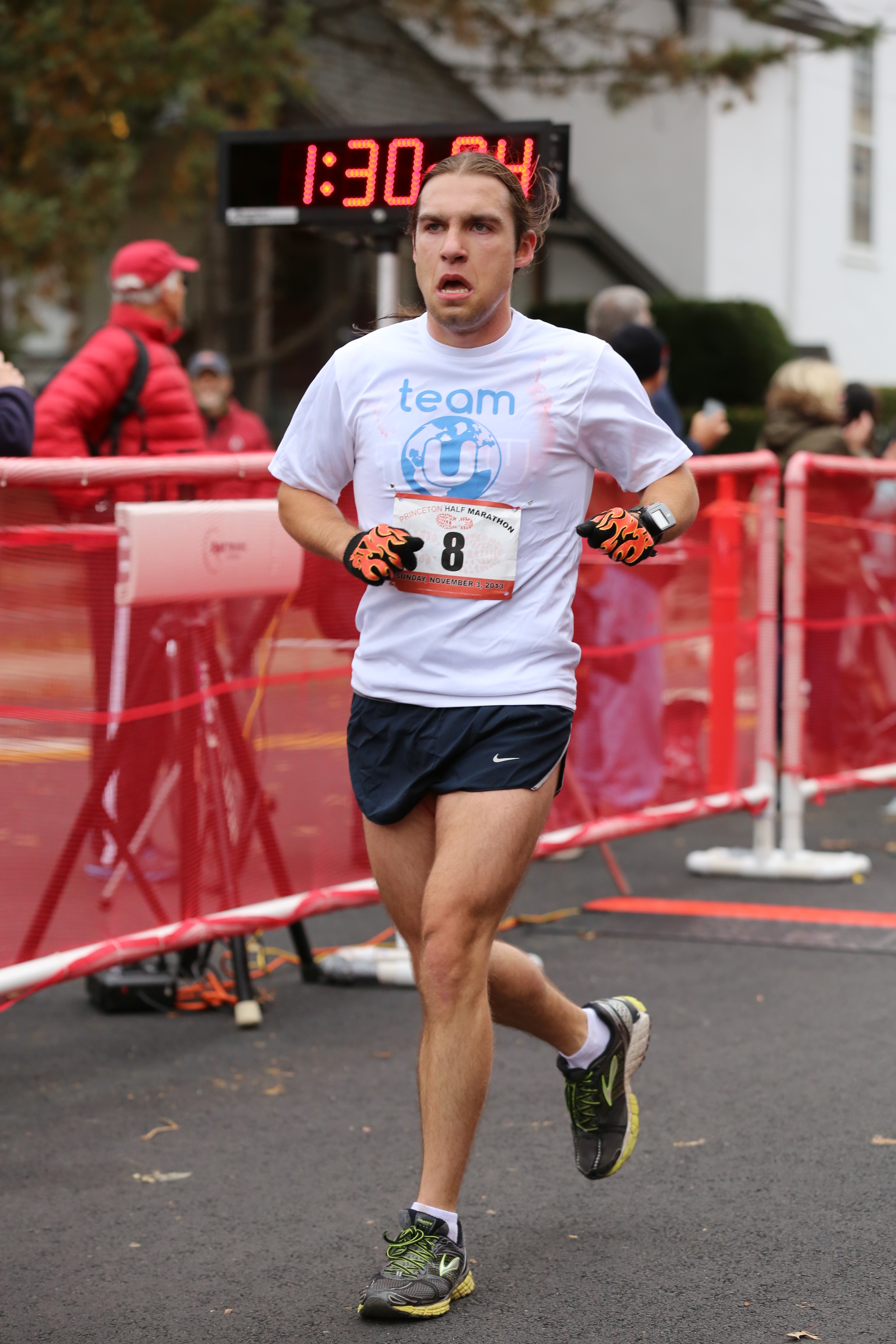 Finishing the 2013 Princeton Half Marathon