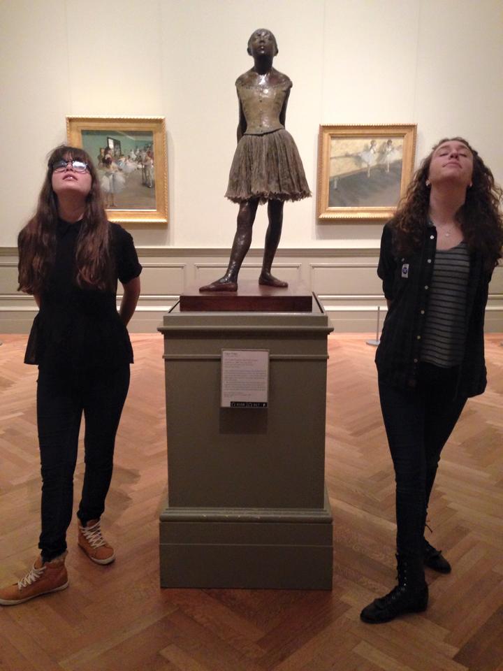 Lauren, Anna, and a Degas sculpture