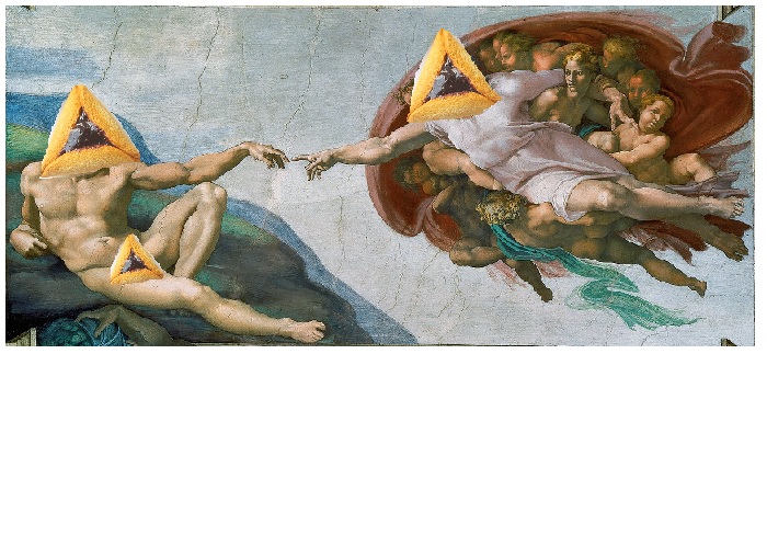 Creation of Adam with hamentaschen