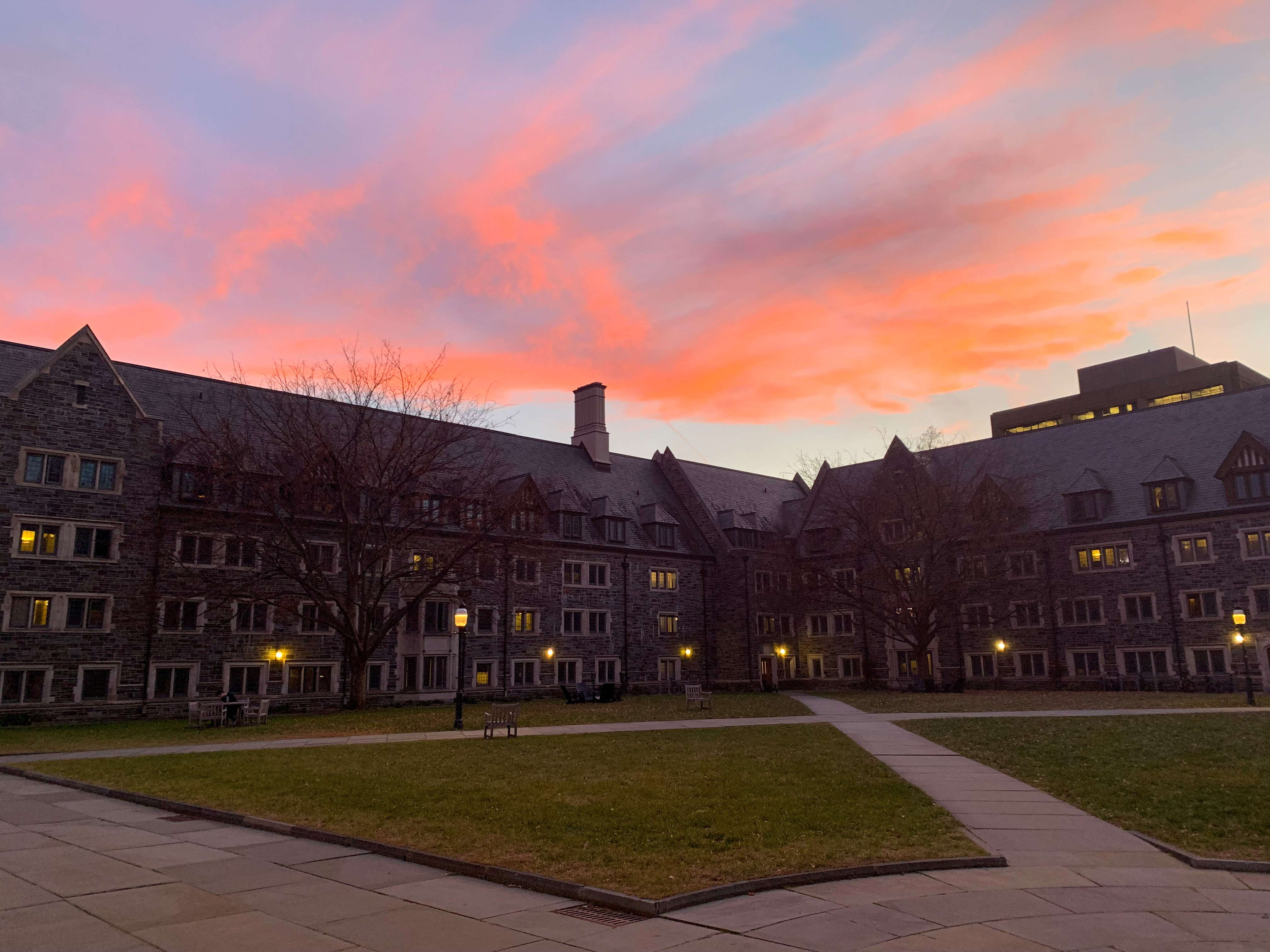 Whitman College at sunset