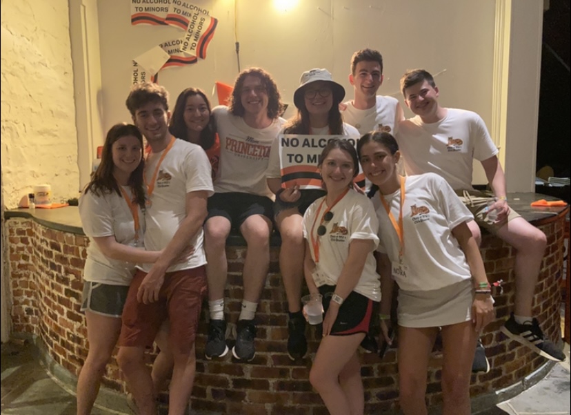 Reunions crew sitting together at the bar