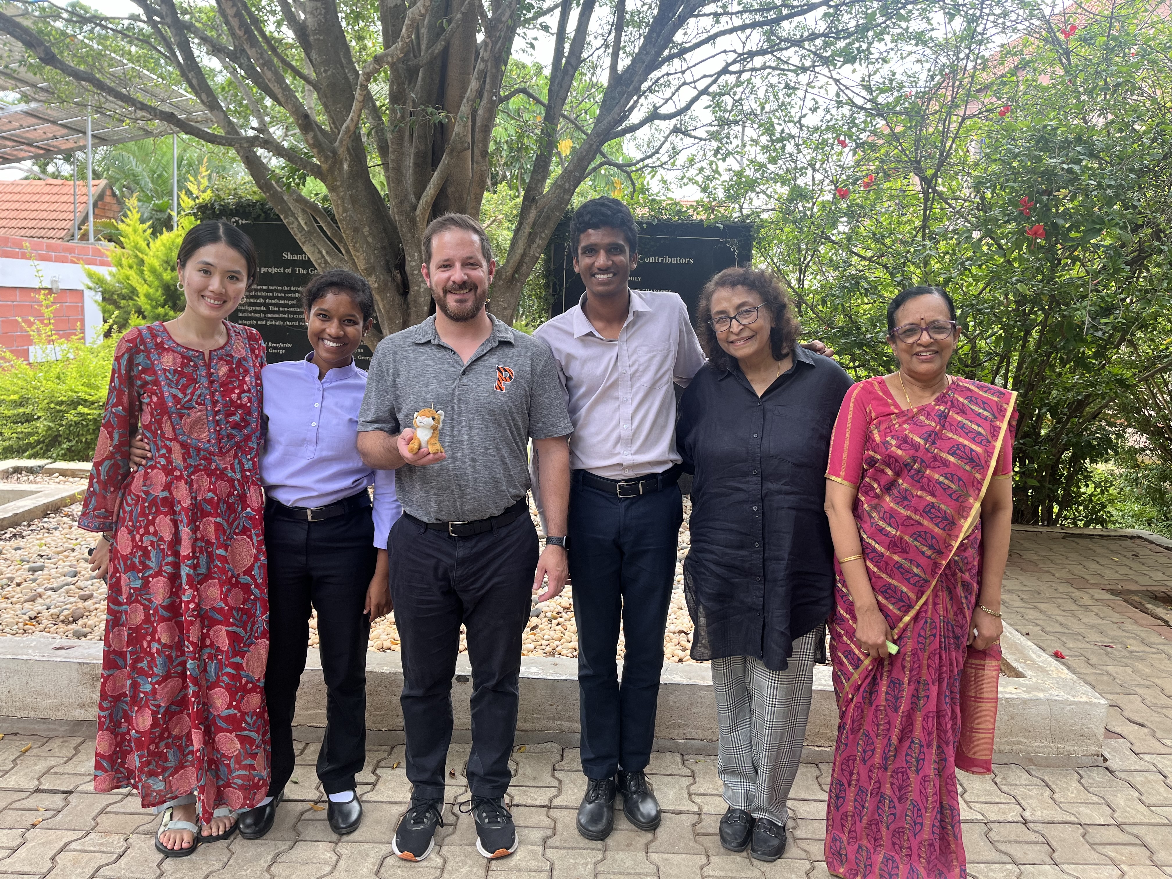 Justin Parsons, associate dean of admission, with admission colleagues in India.