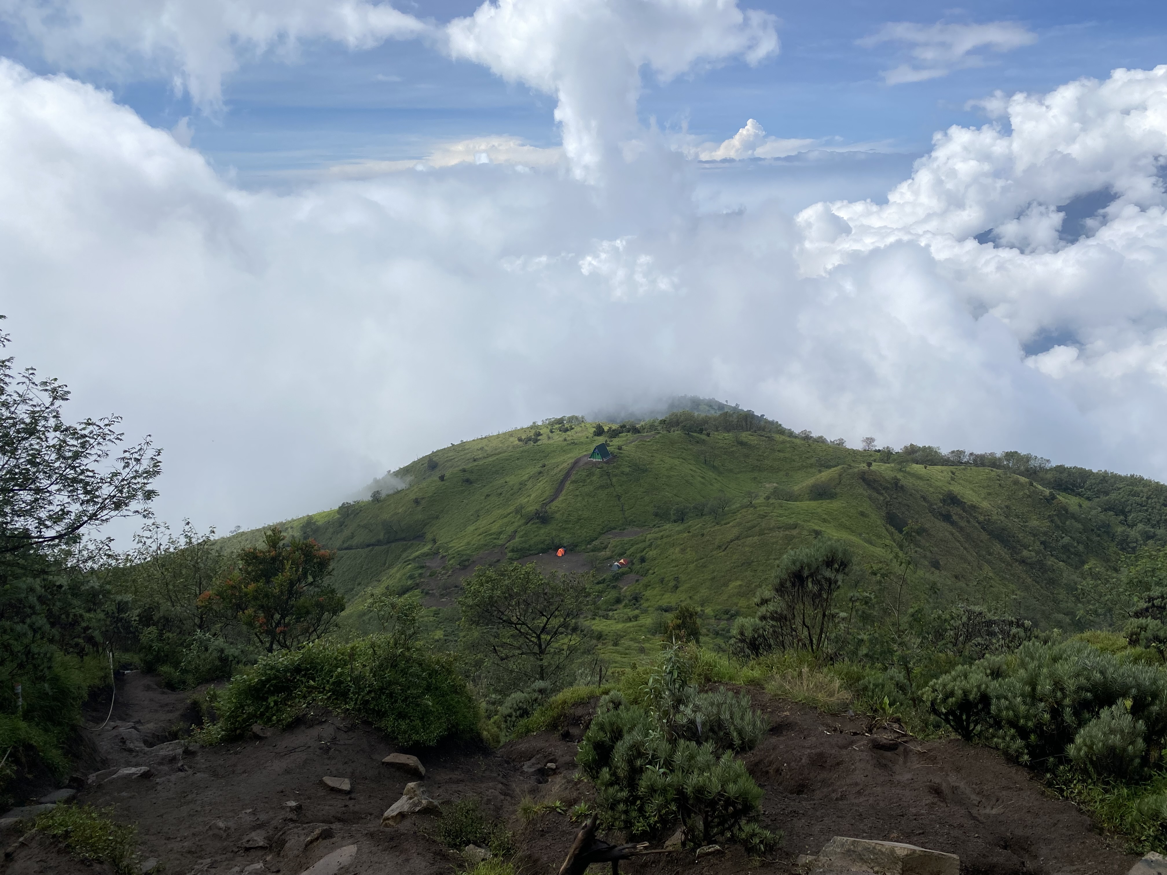 Mount Merbabu with clouds