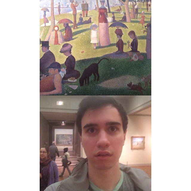 Nick and a Seurat painting