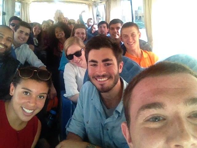 The CLS students all on a bus!
