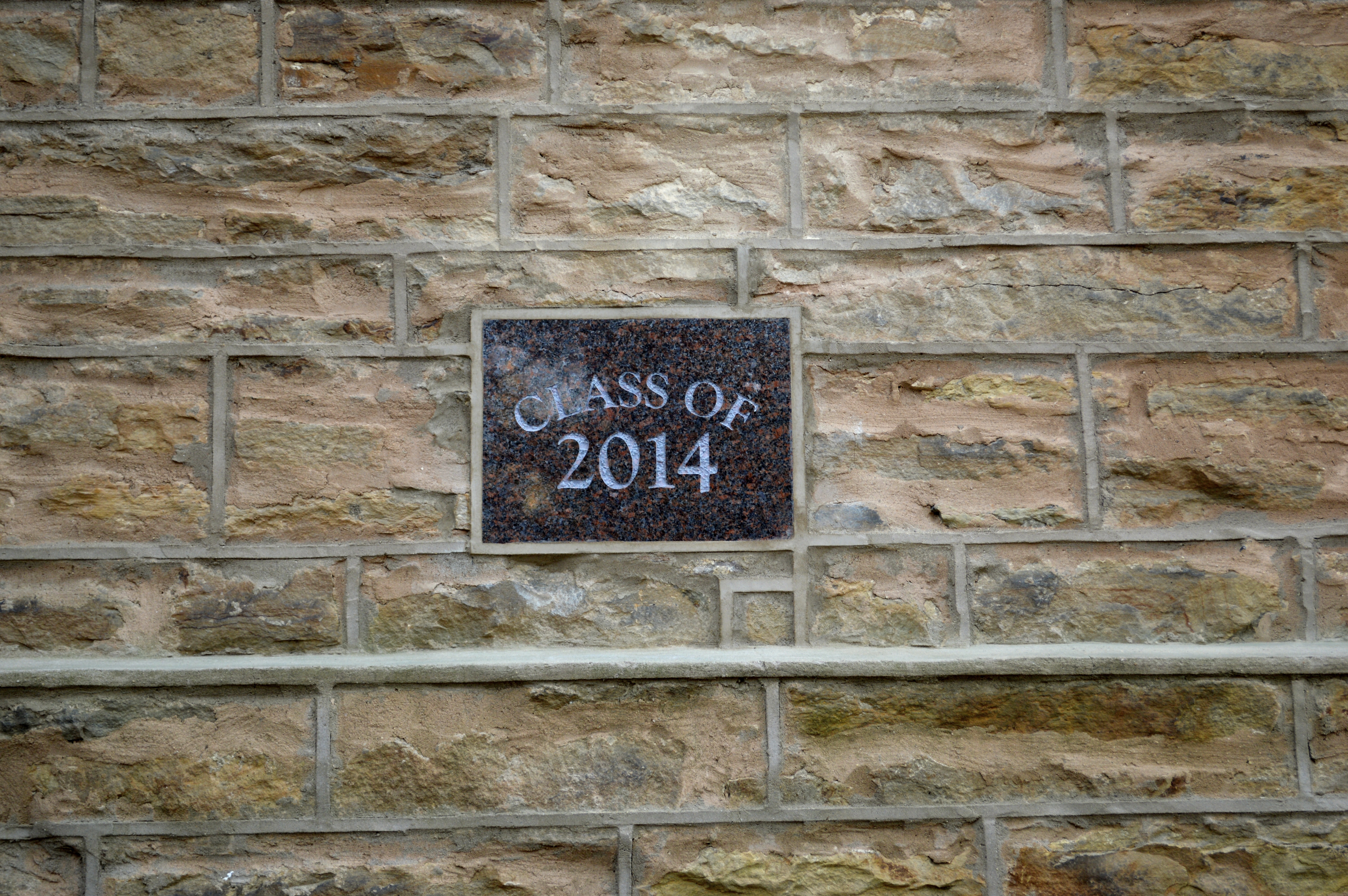 The "Class of 2014" Plaque
