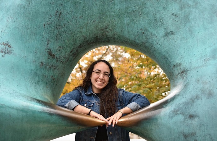 Marisela Neff on Princeton's campus