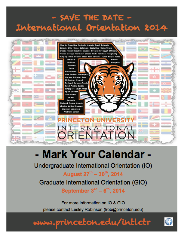 International Orientation Aug. 27-30, 2014