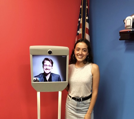Video-conferencing with Edward Snowden