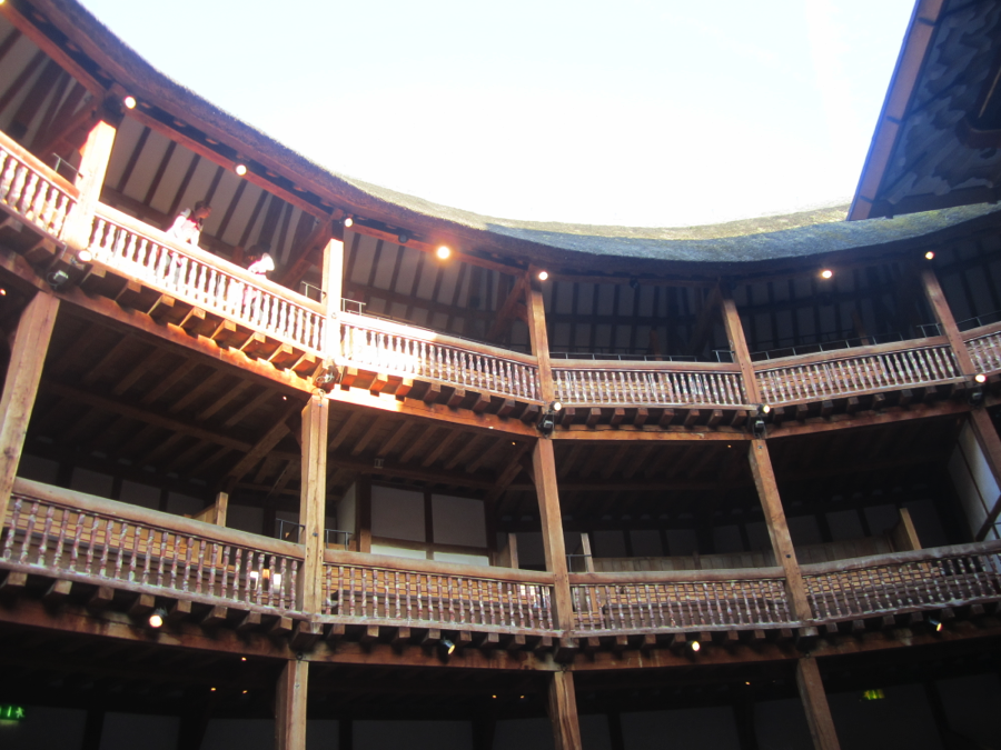 A picture of the Globe from the groundlings section