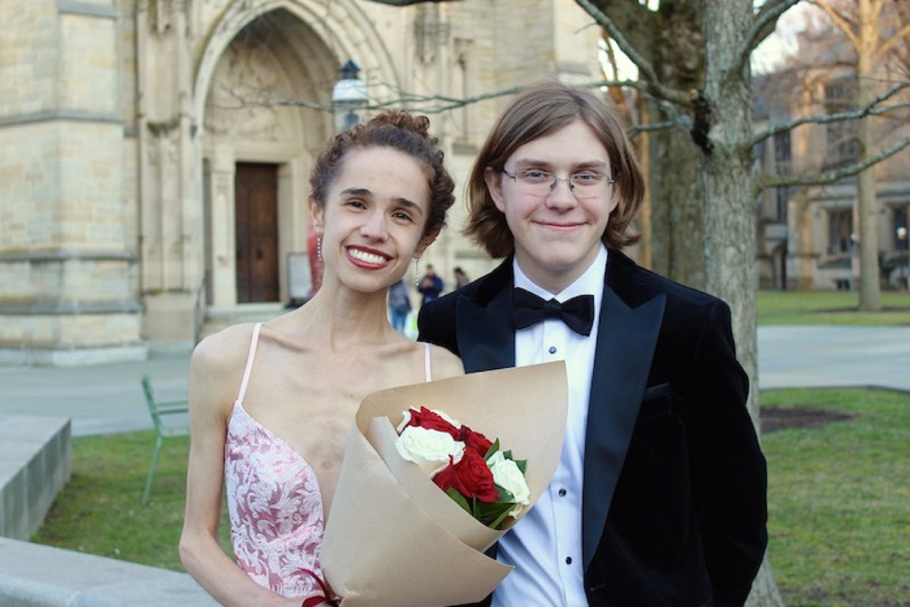 Prom photo of me and my date formerly dressed for prom