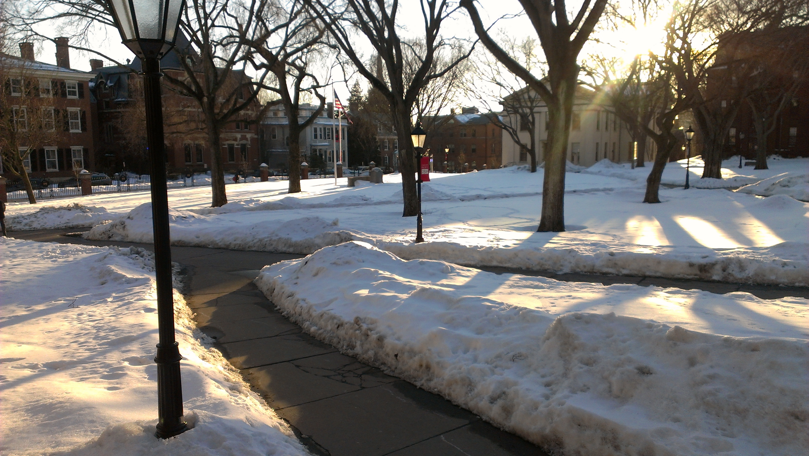 Brown University Covered in Snow