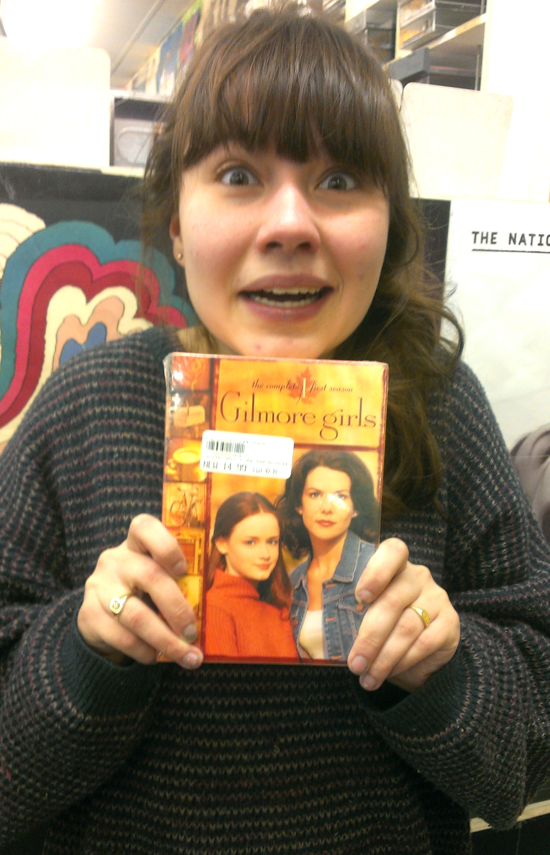 Amy with Gilmore Girls DVD