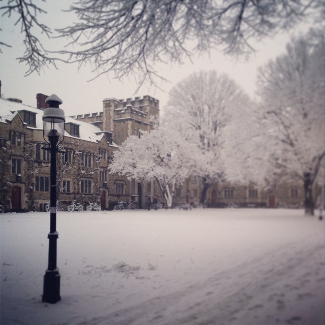 Image of Mathey College in the snow