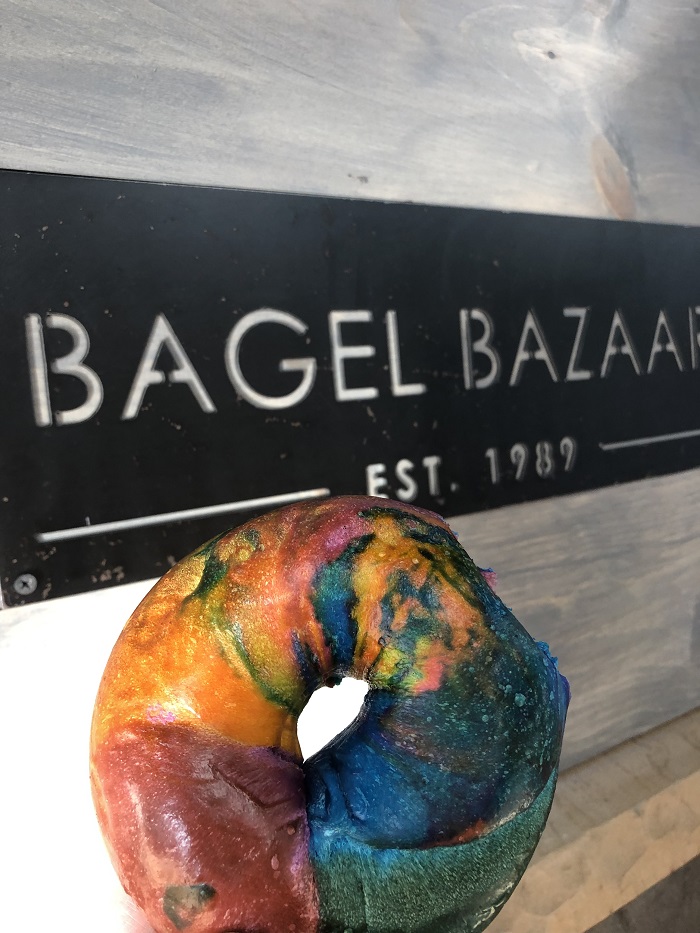 rainbow bagel