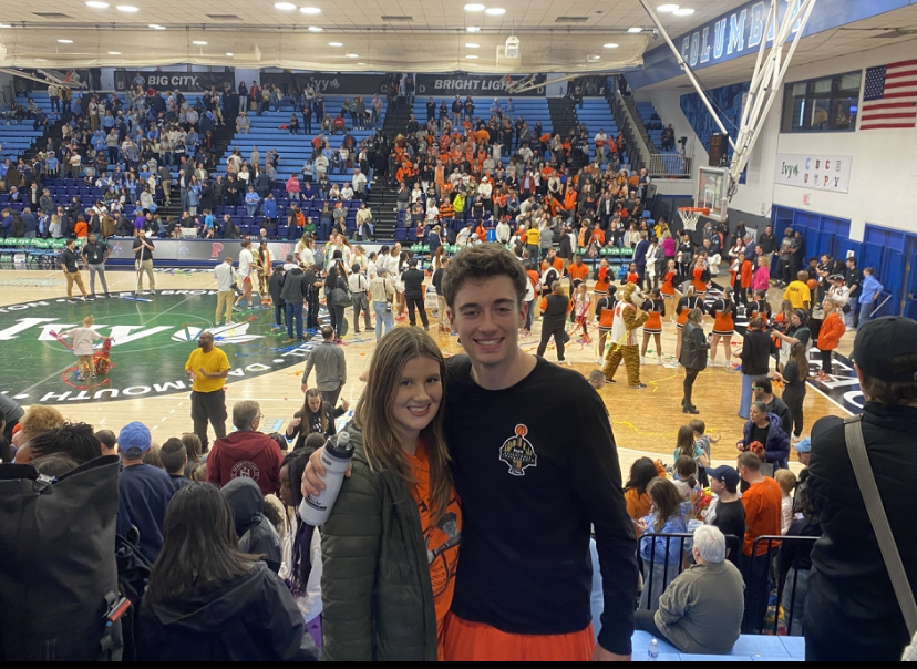 Princeton Fans celebrating the basketball win