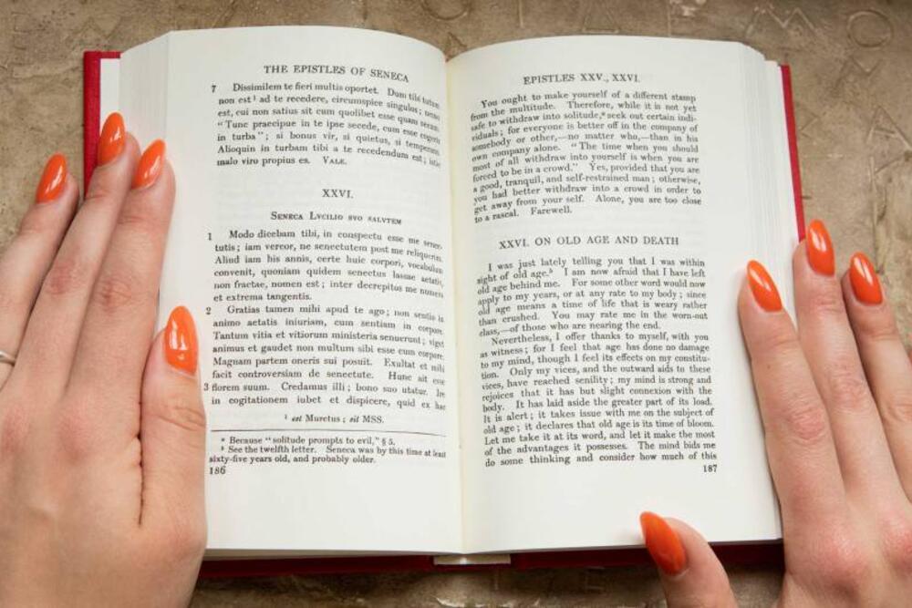 Student holding a book